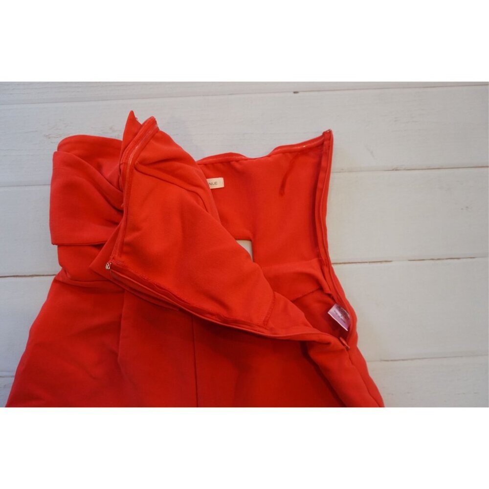 Parvenue Red Strapless Bow Jumpsuit - Size M - Picture 5 of 12